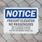 Signmission Freight Elevator No Passengers This Is A, 14 in W x Rectangle, Plastic OS-2PACK-NS-P-1014-L-12919 - alternate 7